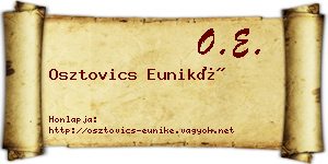 Osztovics Euniké névjegykártya